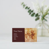 Herz und Blutgefäße, Kardiologe Monogramm Visitenkarte (Stehend Vorderseite)