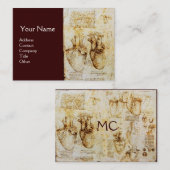 Herz und Blutgefäßmonogramm Visitenkarte (Vorne/Hinten)