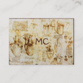 Herz und Blutgefäßmonogramm Visitenkarte (Rückseite)