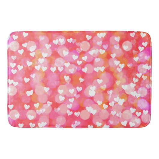 Herz und Bokeh Badematte (Vorderseite)