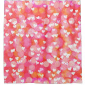 Herz und Bokeh Duschvorhang (Vorderseite)