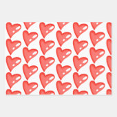 Herz- und Bugherz-Papier Geschenkpapier Set (Vorderseite 2)