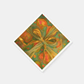 Herz und Bugrot und grüne präparierte Serviette (Ecke)