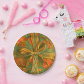 Herz und Bugrot und grünes Muster Pappteller (Party)