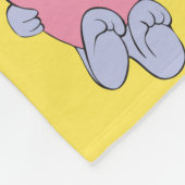 Herz und Bunne in Gelb und Rosa Mädchen Name Fleecedecke (Ecke)