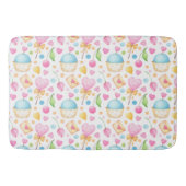 Herz und Cupcakes Delikates Wasserfarbenes Muster Badematte (Vorderseite)