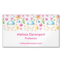 Herz und Cupcakes Delikates Wasserfarbenes Muster