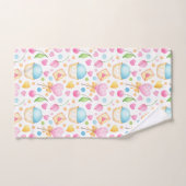 Herz und Cupcakes Süßes Aquarellmuster Badhandtuch Set (Handtuch)