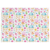 Herz und Cupcakes Süßes Aquarellmuster Große Geschenktüte (Rückseite)