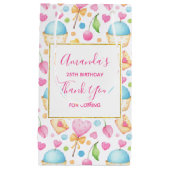 Herz und Cupcakes Wasserfarben Muster Vielen Dank Kleine Geschenktüte (Vorderseite)