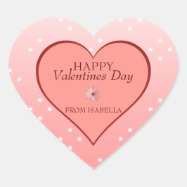 Herz und Daisy Herz-Aufkleber