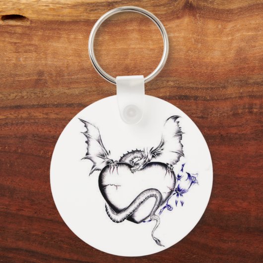 Herz und Drache Schlüsselanhänger (Vorderseite)