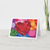 Herz und Edelsteine Leere Karte (Vorderseite)