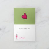 Herz und Engel Vielen Dank Note Card Dankeskarte (Innenseite)