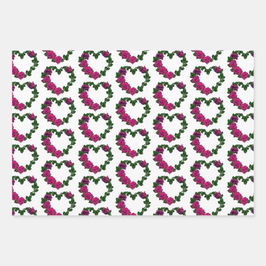 Herz- und Erdbeerensammlung Geschenkpapier Set (Vorderseite 3)