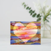 Herz und Farbe Postkarte (Stehend Vorderseite)