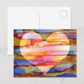 Herz und Farbe Postkarte (Vorne/Hinten)