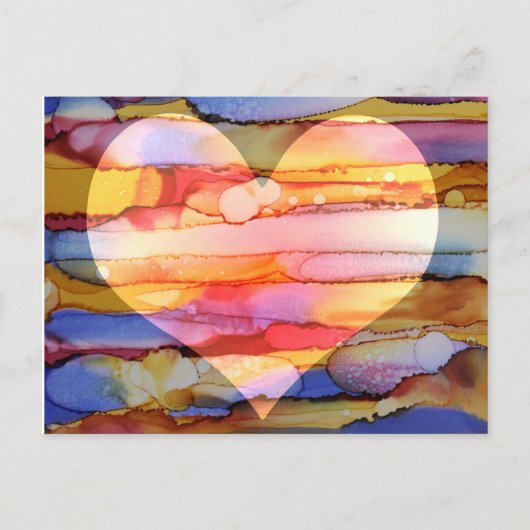 Herz und Farbe Postkarte (Vorderseite)