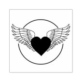 Herz und Flügel Gummistempel (Prägung)