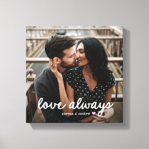 Herz und Foto in beliebiger Farbe   Romantische Li Leinwanddruck
