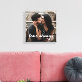 Herz und Foto in beliebiger Farbe | Romantische Li Leinwanddruck (Insitu (Wohnzimmer))
