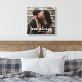 Herz und Foto in beliebiger Farbe | Romantische Li Leinwanddruck (Insitu (Schlafzimmer))
