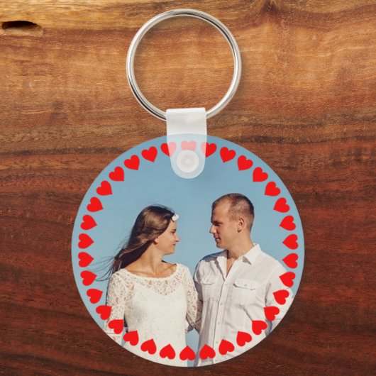 Herz und Foto Schlüsselanhänger (Vorderseite)