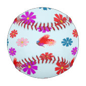 Herz und Gänse auf blau Baseball (Rückseite)