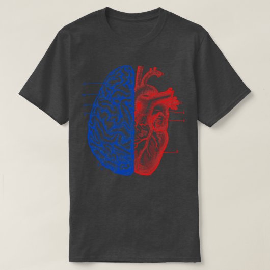 Herz und Gehirn T-Shirt (Design vorne)