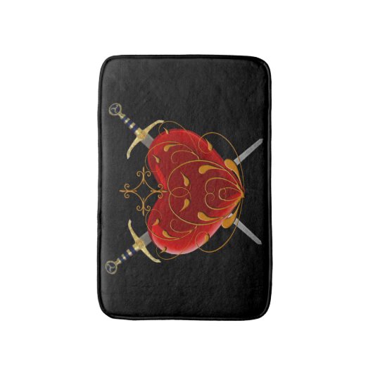 Herz und Gepäck Badematte (Vorderseite Vertikal)