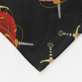 Herz und Gepäck Fleece Blanket (Ecke)