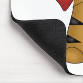 Herz und gestreifte Katzenhemden und -geschenke Mousepad (Ecke)