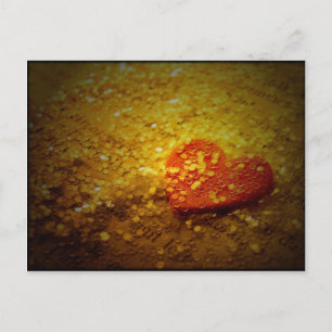 Herz und Glitzer auf der Vintagen Buchseite Stilll Postkarte