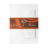 Herz und Glitzer - Kupferhochzeit Einladungsbanderole (Vorderseite Beispiel)