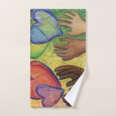 Herz und Hände Liebe Diversity Handtuch (Handtuch)