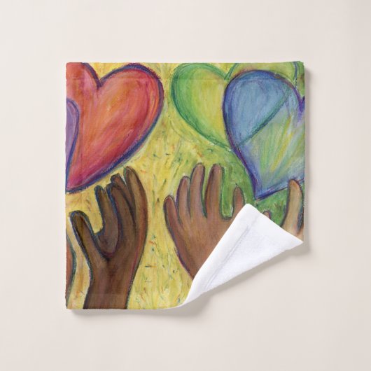 Herz und Hände Liebe Diversity Handtuch Waschlappen (Waschlappen)