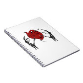 Herz und Hände - Skelett Herz Hände Notizblock (Rechte Seite)