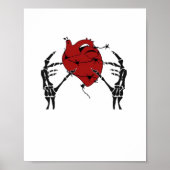 Herz und Hände - Skelett Herz Hände Poster (Vorne)