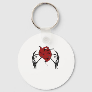 Herz und Hände - Skelett Herz Hände Schlüsselanhänger