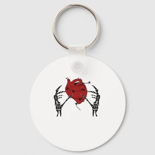 Herz und Hände - Skelett Herz Hände Schlüsselanhänger (Vorderseite)
