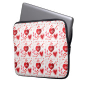 Herz und Honig der roten Liebe Laptopschutzhülle (Vorderseite Links)