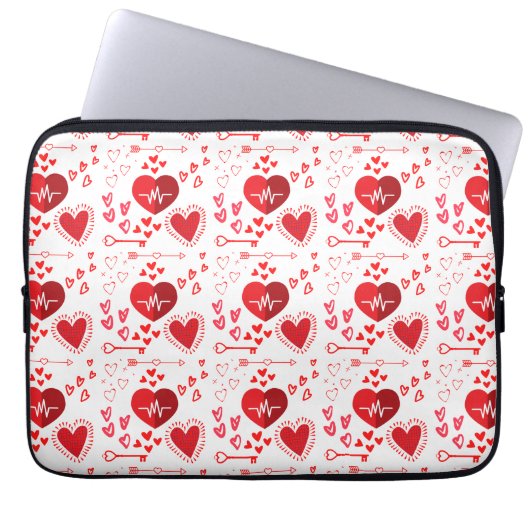 Herz und Honig der roten Liebe Laptopschutzhülle (Vorderseite)