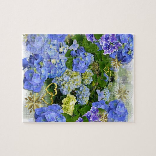 Herz und Hydrangeas Puzzle (Horizontal)