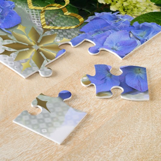 Herz und Hydrangeas Puzzle (Seite)