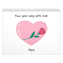 Herz und Inspirationsausdrücke Kalender