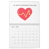 Herz und Inspirationsausdrücke Kalender (Mär 2027)