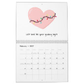 Herz und Inspirationsausdrücke Kalender (Feb 2027)