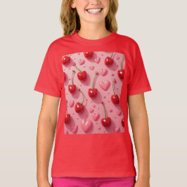 Herz- und Kirschvalentine T-Shirt