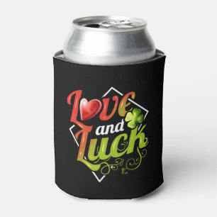 Herz und Kleeblatt Liebe und Glück auf St Patricks Dosenkühler
