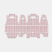 Herz und kleine Punkte Rot und Weiß Design Geschenkschachtel (Ungefaltet)